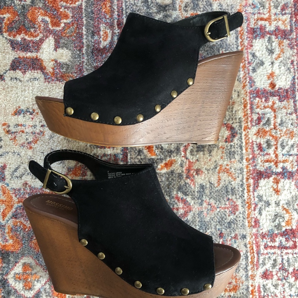 Sling back peep toe wedge sandals size 7